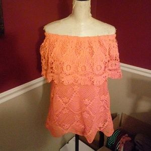 Off Shoulder Crochet Top